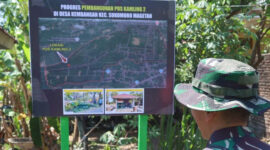 Satgas TMMD Bangun Poskamling di Magetan untuk Perkuat Keamanan Warga