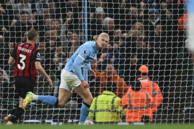 Haaland Menggila! Rayan Cherki Kirim Man City Libas Bournemouth